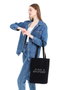 pauldavis Bolso Tote 1544 Algodón Negro 35 x 40 x 8 cm